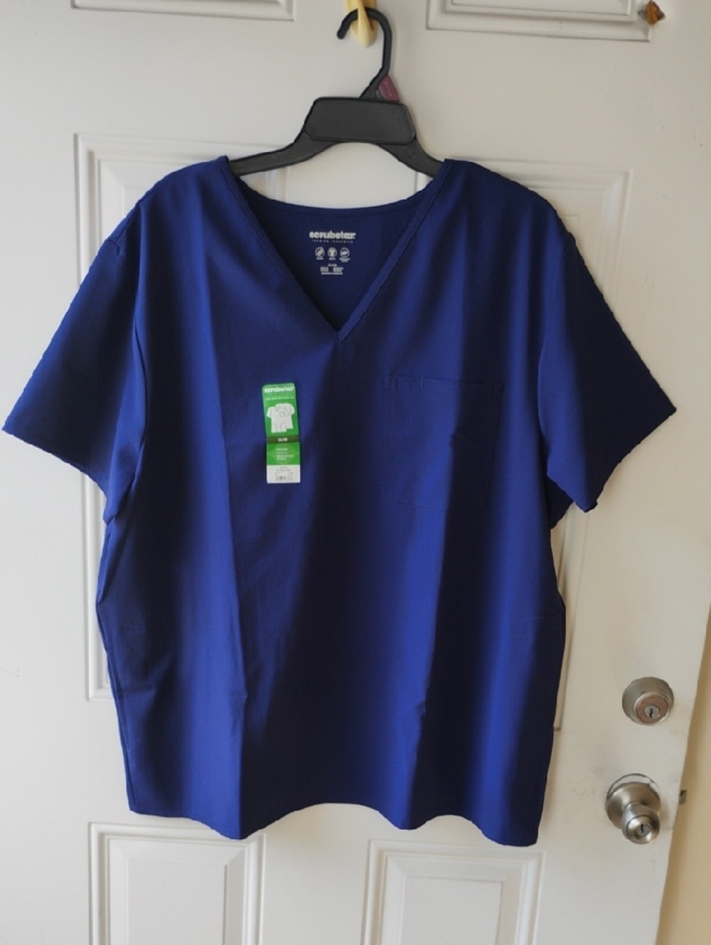 Unbranded Unisex Royal Blue V-Neck Medical Scrub Top